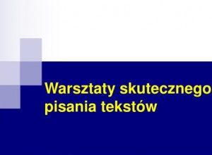 Warsztaty skutecznego pisania tekstów