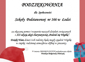 Podziękowania "Podziel się wigilią"