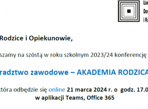 „Doradztwo zawodowe – AKADEMIA RODZICA 6"