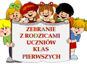 Zebranie z rodzicami przyszłych uczniów klas pierwszych.