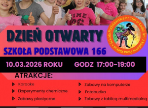 Zapraszamy na Dzień Otwarty SP 166