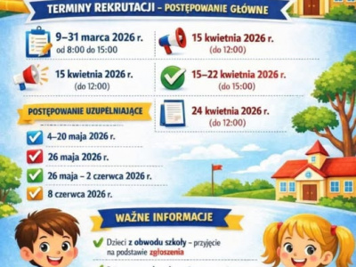 Rekrutacja do szkół podstawowych od 9 marca 2026!